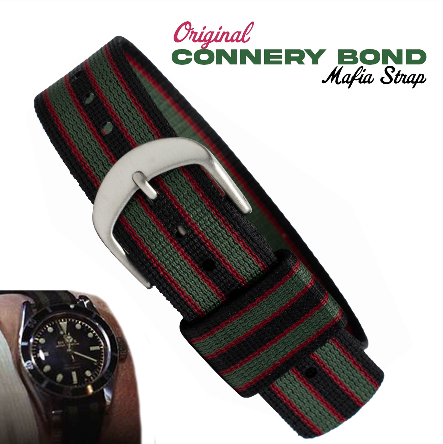 Original Vintage Bond from Goldfinger 16mm/ 18mm/ 20mm Mafia