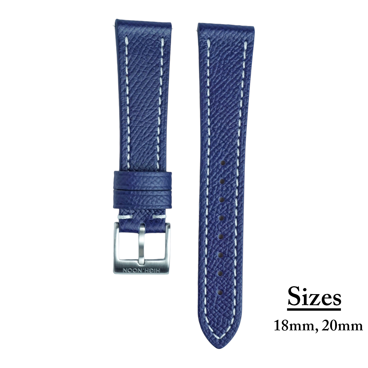 Blue - Full Grained Epsom Leather Strap (4657500422231)
