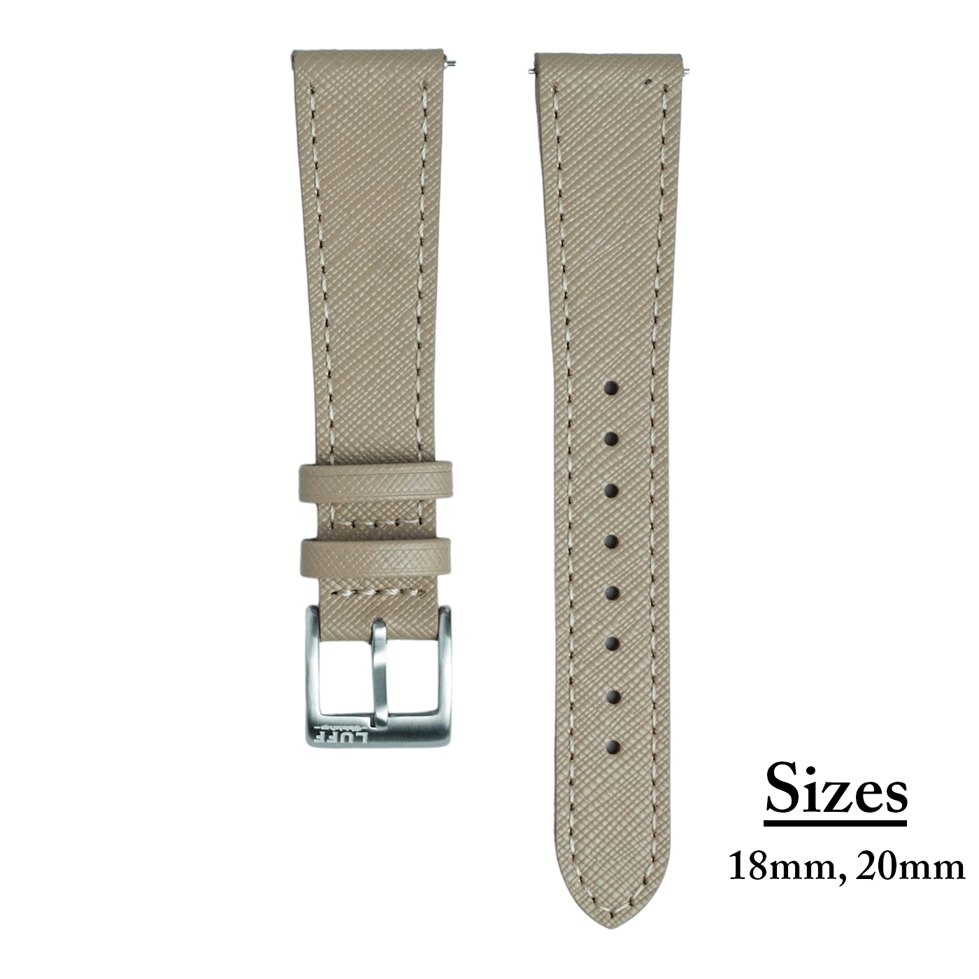 Cream Saffiano Leather Strap (6873843105879)
