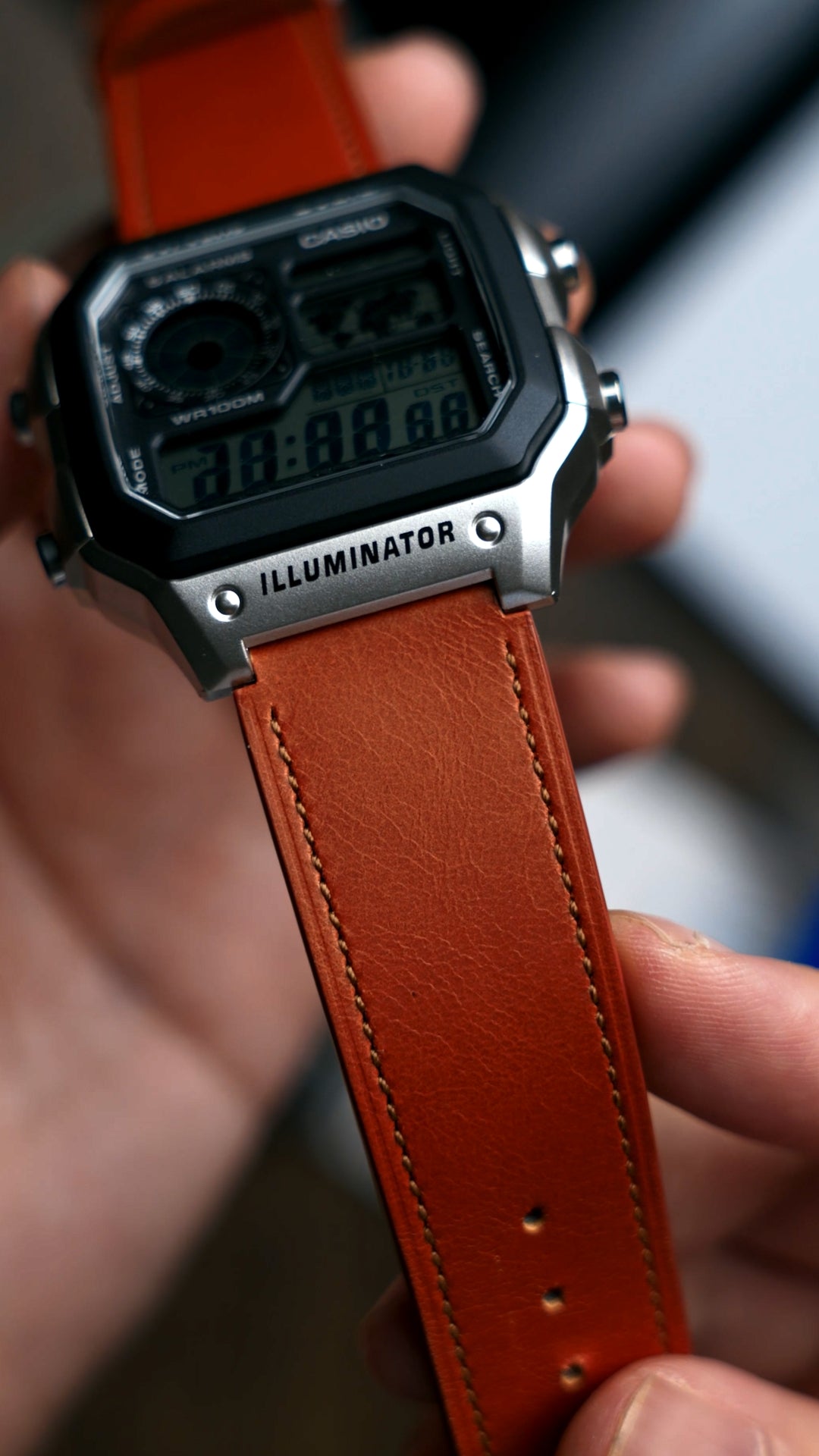 Vintage Leather strap for Casio Worldtimer