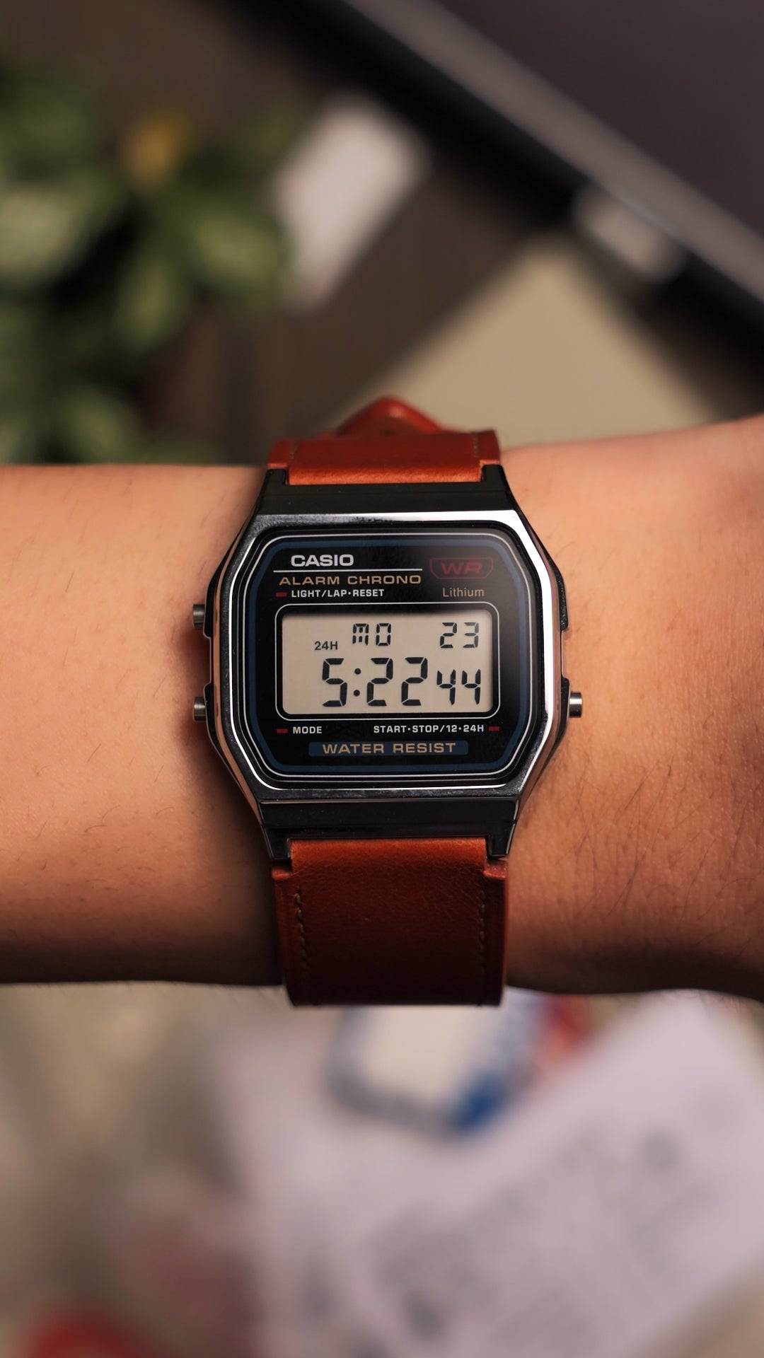 Vintage Leather strap for Casio Worldtimer