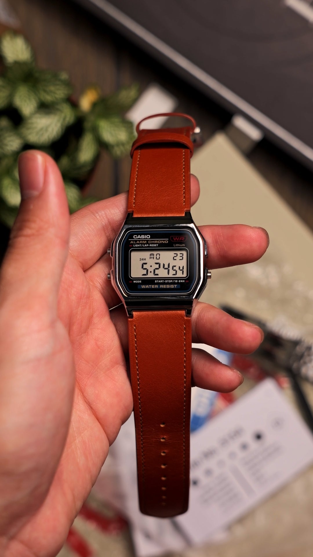 Vintage Leather strap for Casio Worldtimer