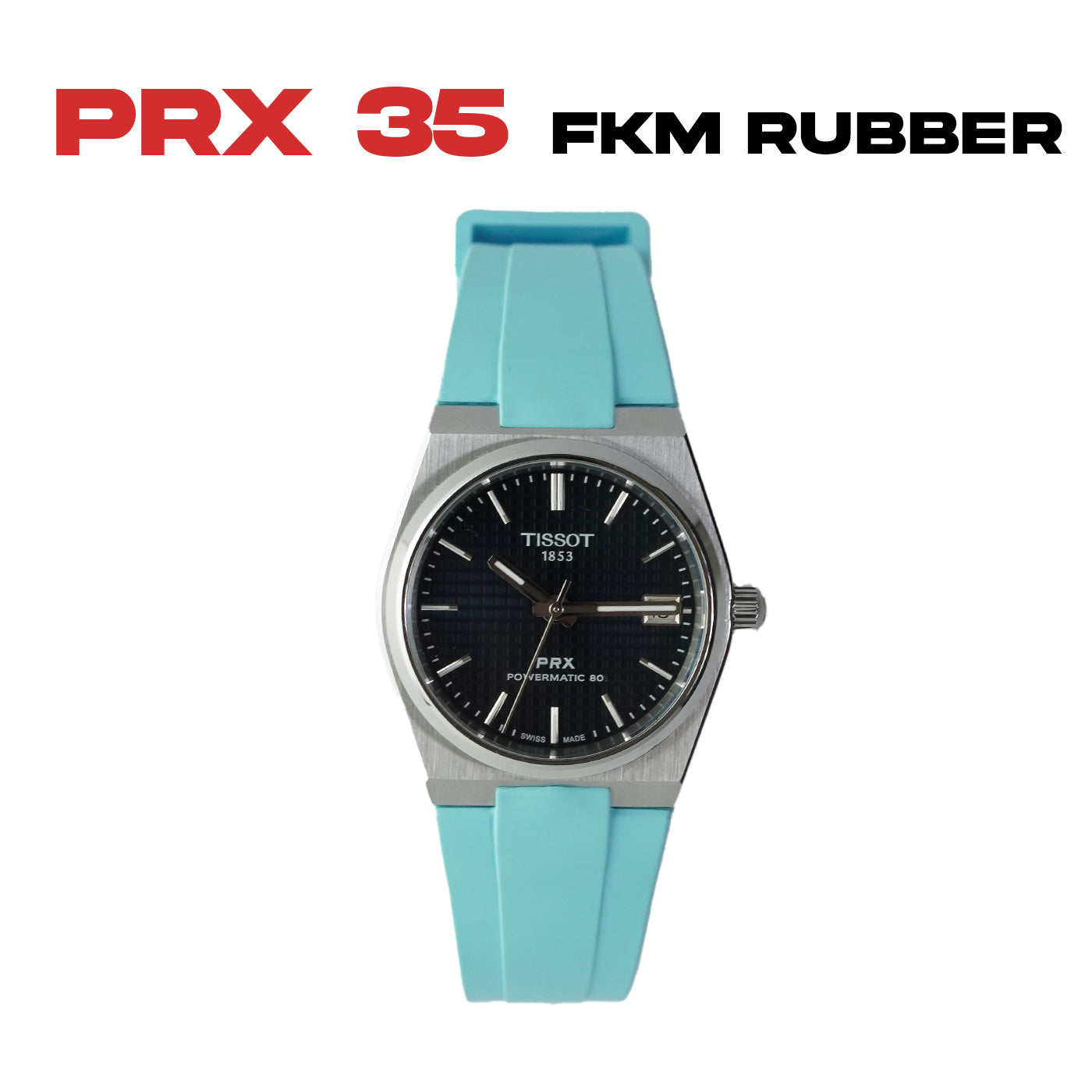 PRX 35mm Tissot FKM Rubber Strap