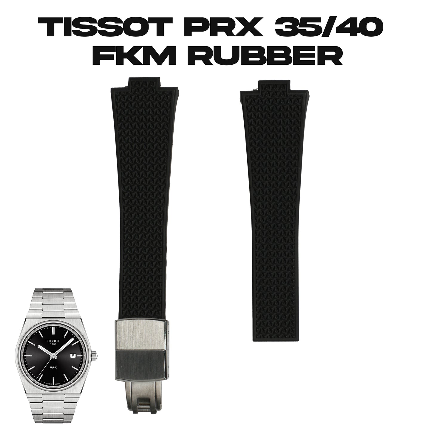 Trinova PRX Tissot FKM Rubber Strap