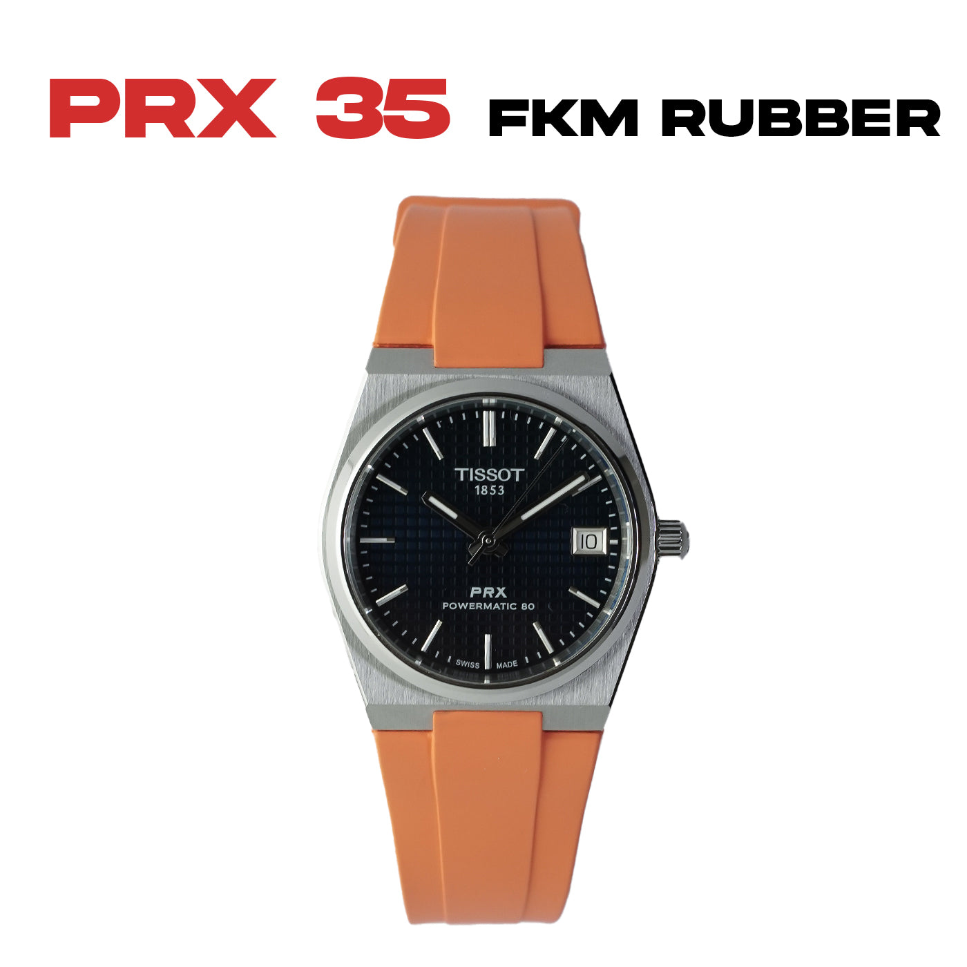 PRX 35mm Tissot FKM Rubber Strap