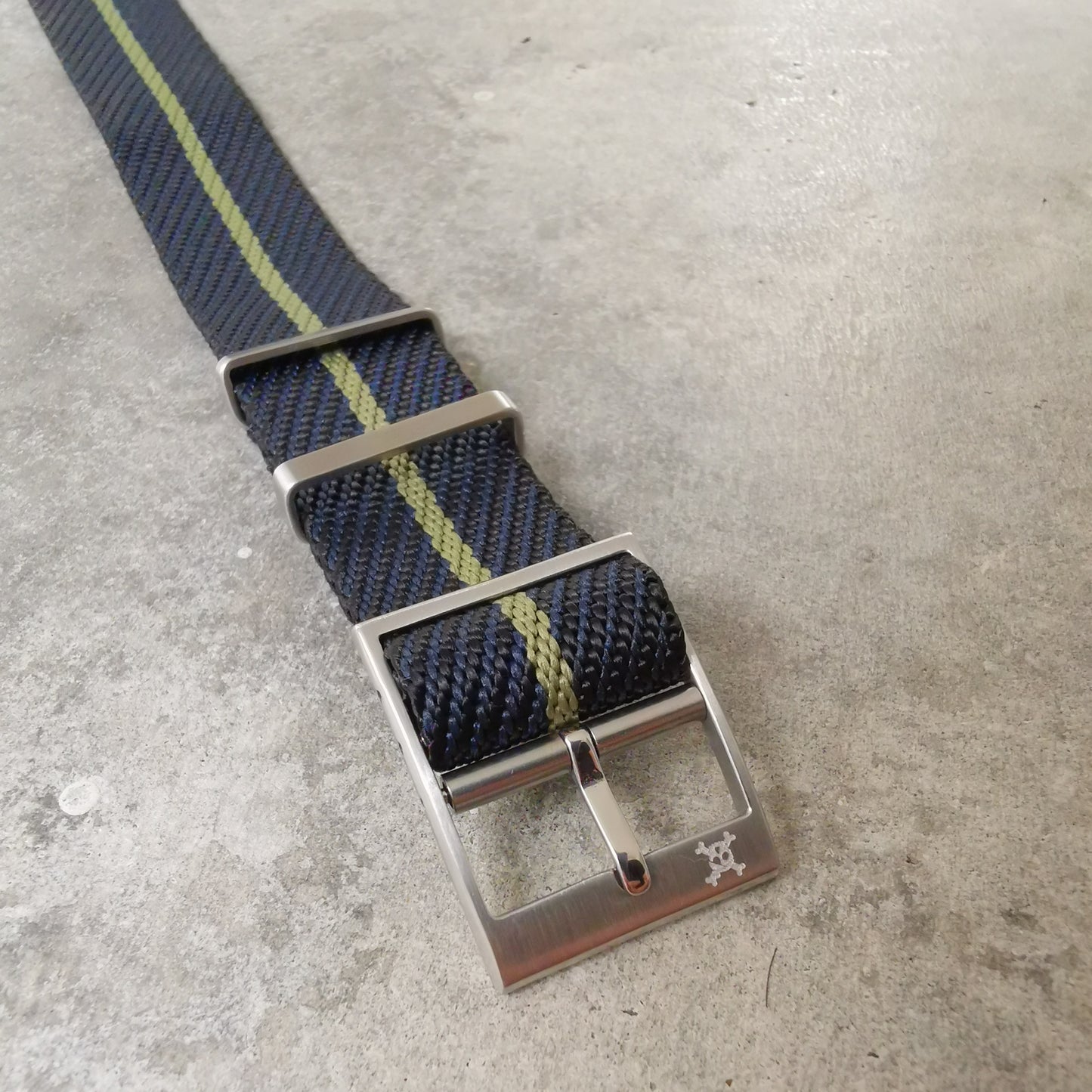 Nautical with Green stripes - Woven strap (3717709135923)