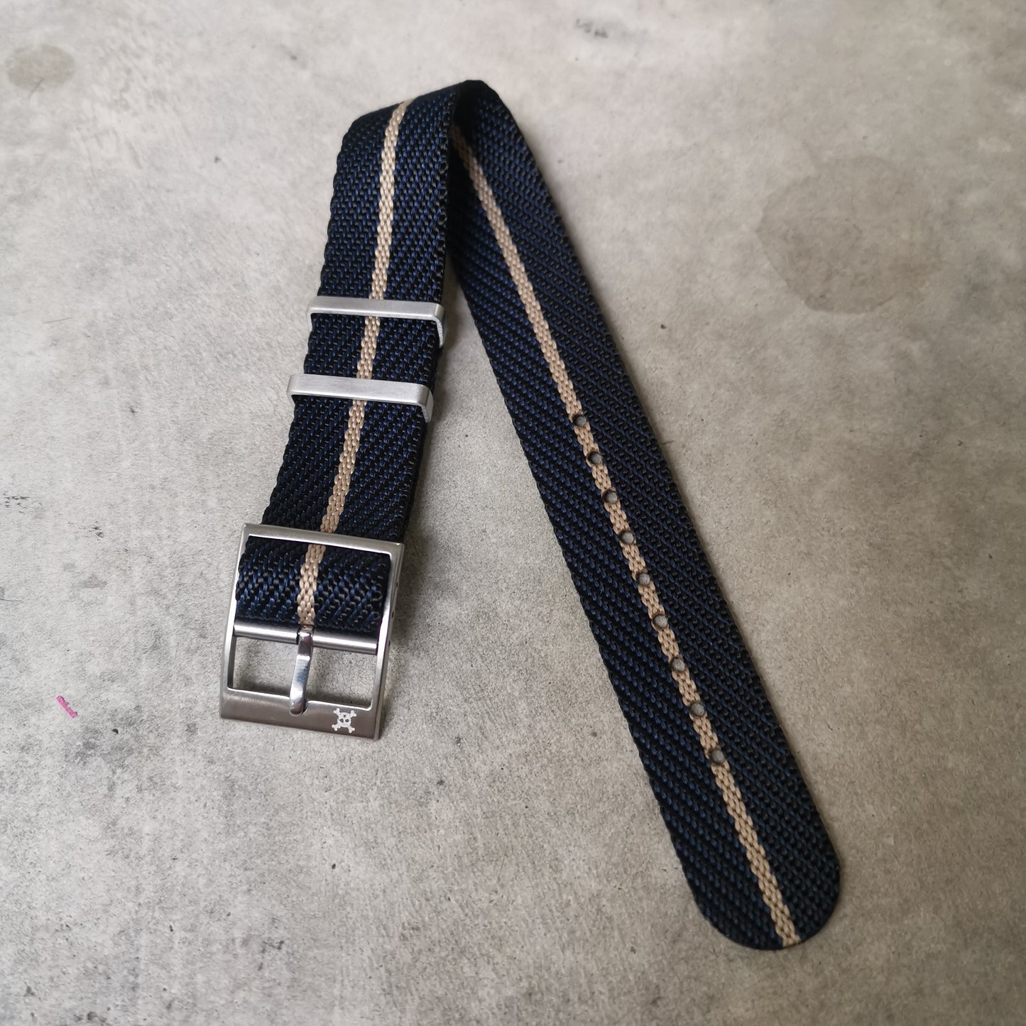 Nautical with Beige stripes - Woven strap (3717710282803)