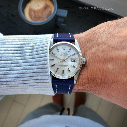 Blue - Full Grained Epsom Leather Strap (4657500422231)