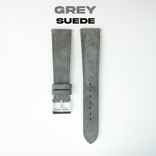 Grey - Italian Suede Leather Strap