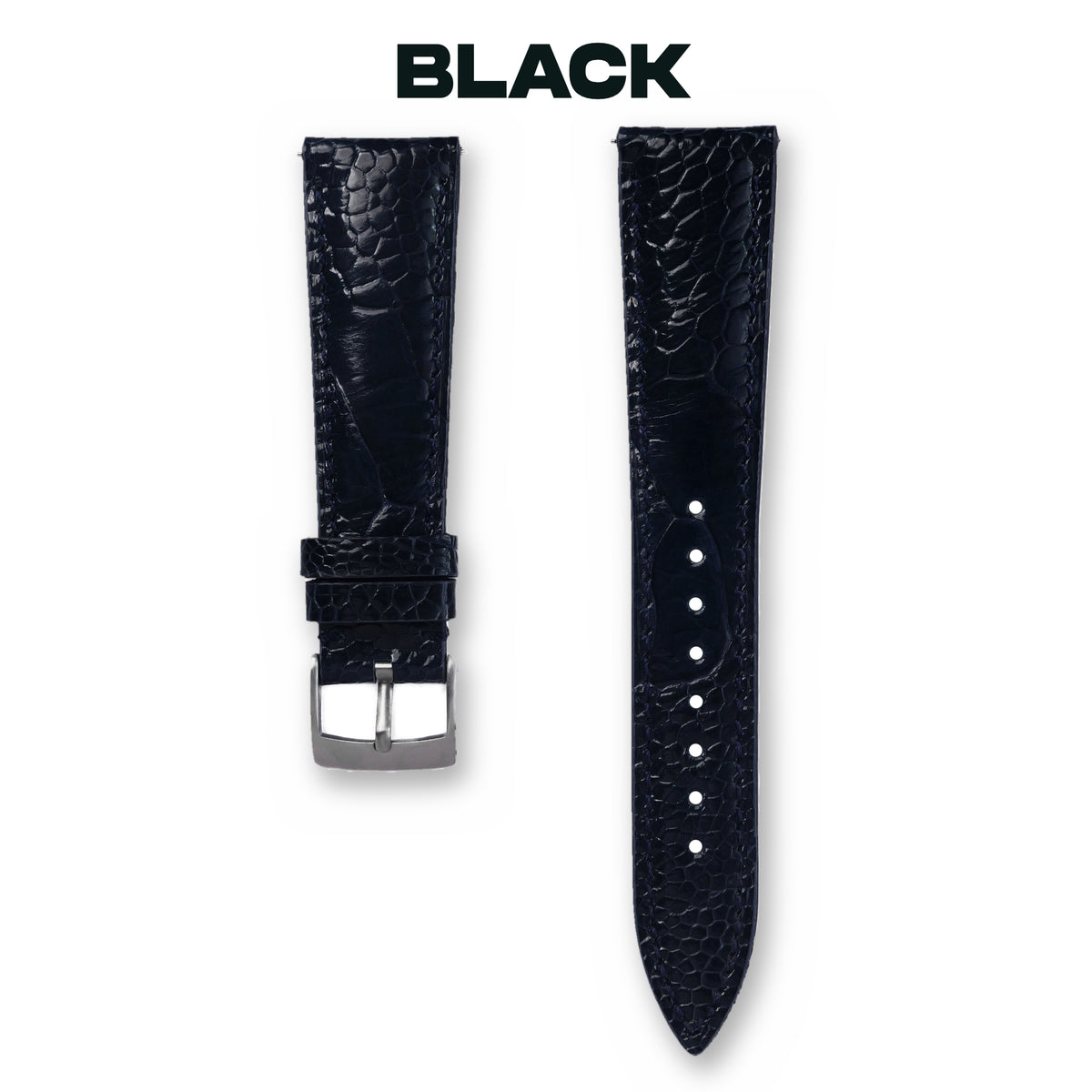 Ostrich Leather Strap - Monarch Label