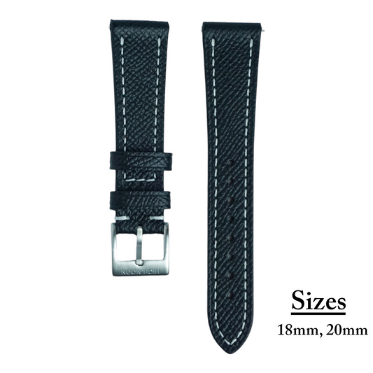 Black - Full Grained Epsom Leather Strap (4657499963479)