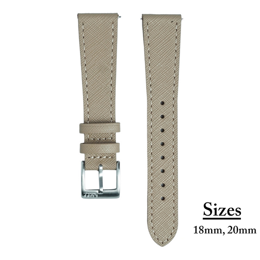 Cream Saffiano Leather Strap (6873843105879)