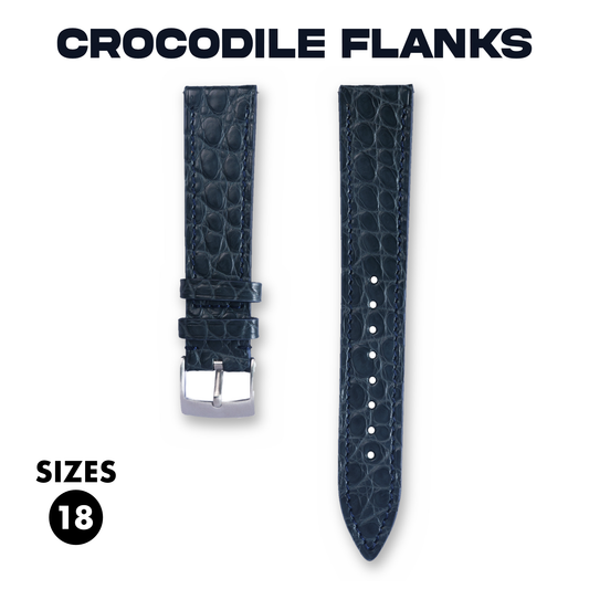 Crocodile Flanks Leather Strap - Monarch Label