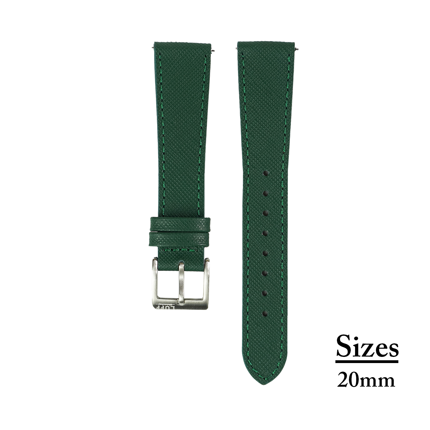 Green Saffiano Leather Strap (6901673099351)