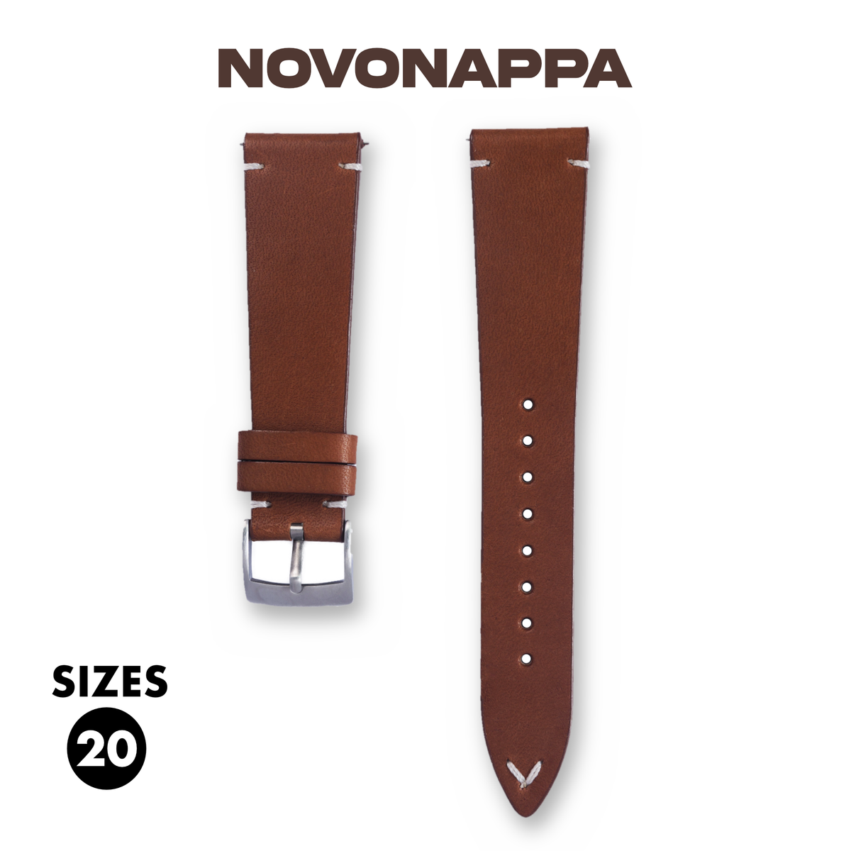 Side stitched Novonappa Leather Strap - Monarch Label