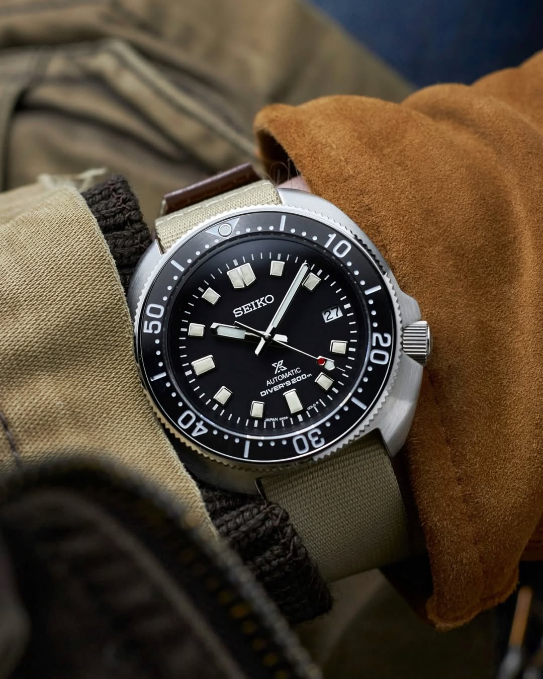 Leather Backed Earth Toned Mafia Strap 20mm