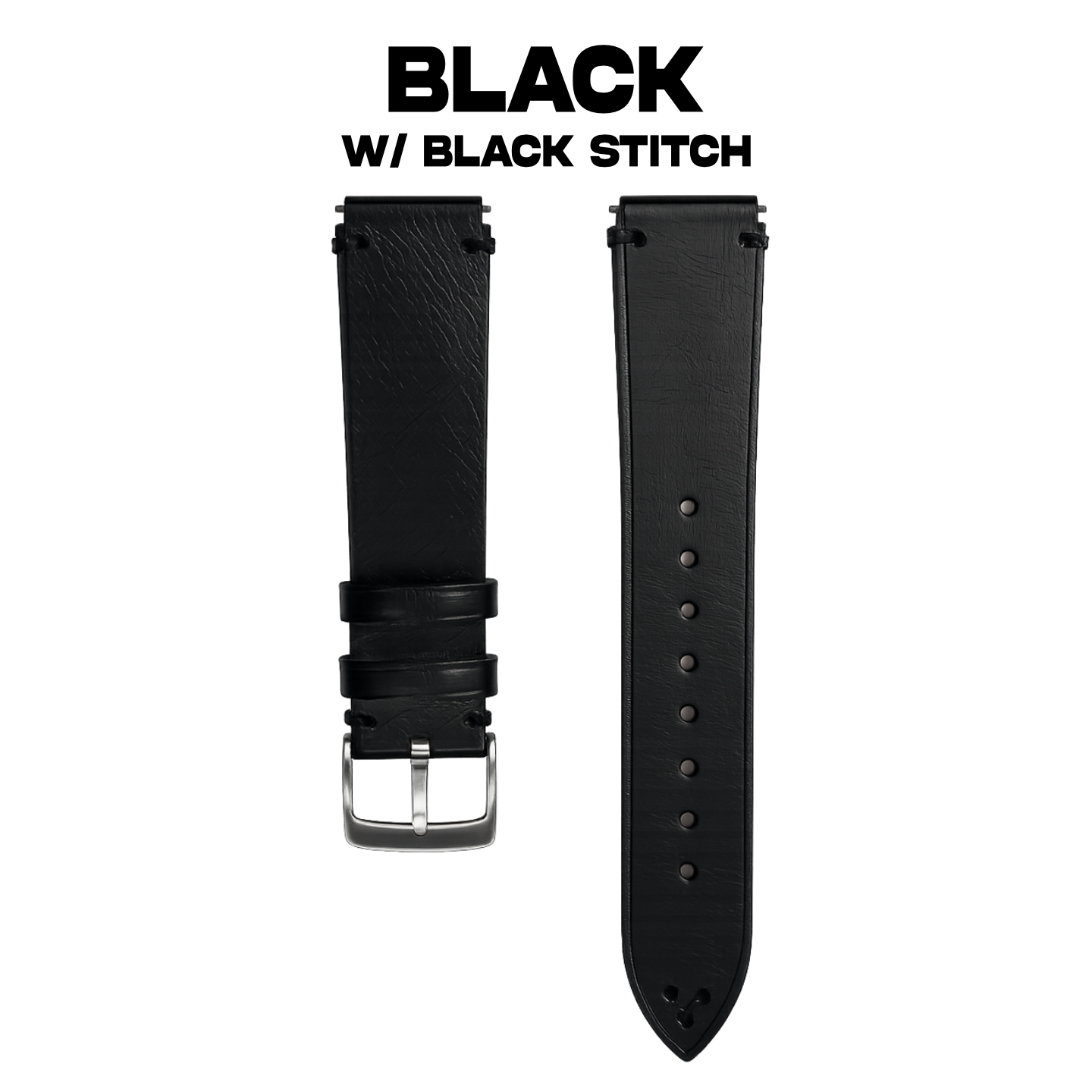 Vintage Side Stitch Leather strap for Casio F-91W, A158 | 20-18mm