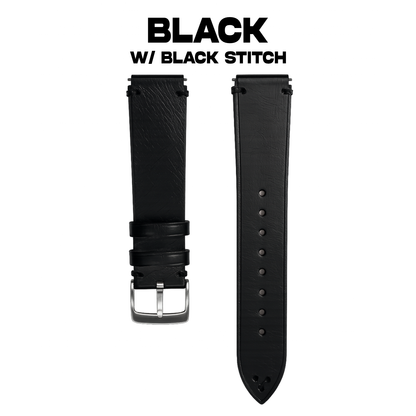 Vintage Side Stitch Leather strap for Casio F-91W, A158 | 20-18mm