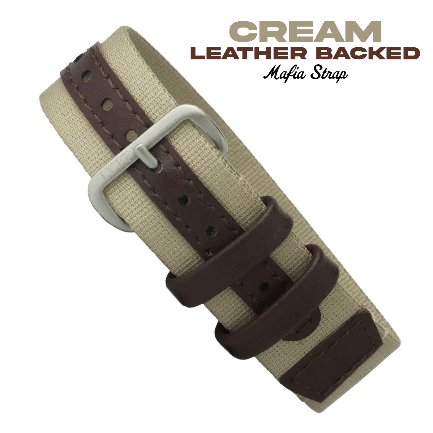 Leather Backed Earth Toned Mafia Strap 20mm