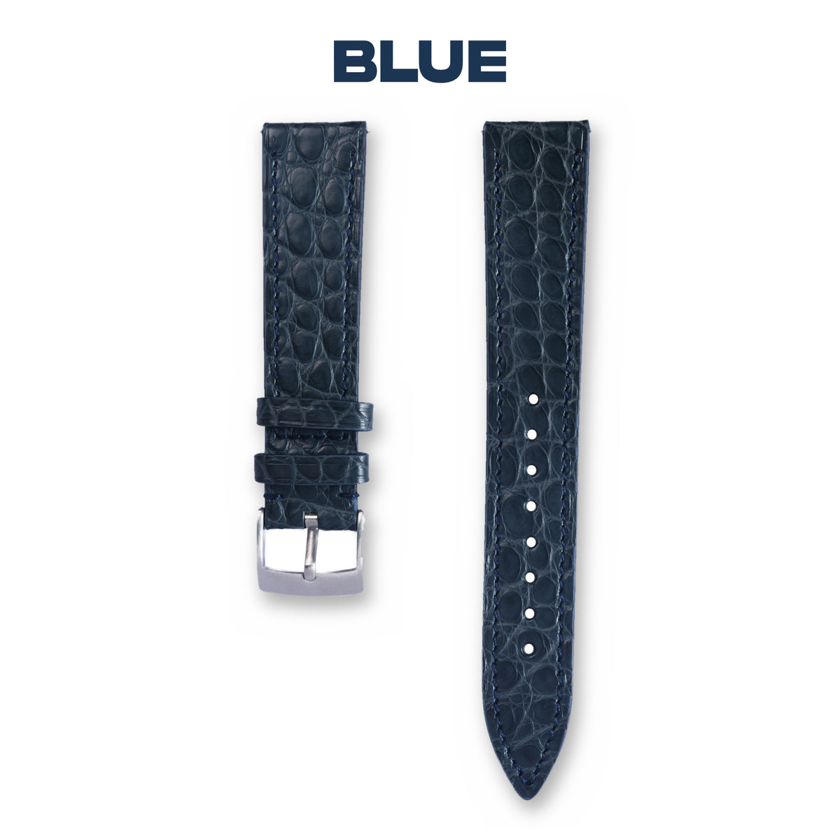 Crocodile Flanks Leather Strap - Monarch Label