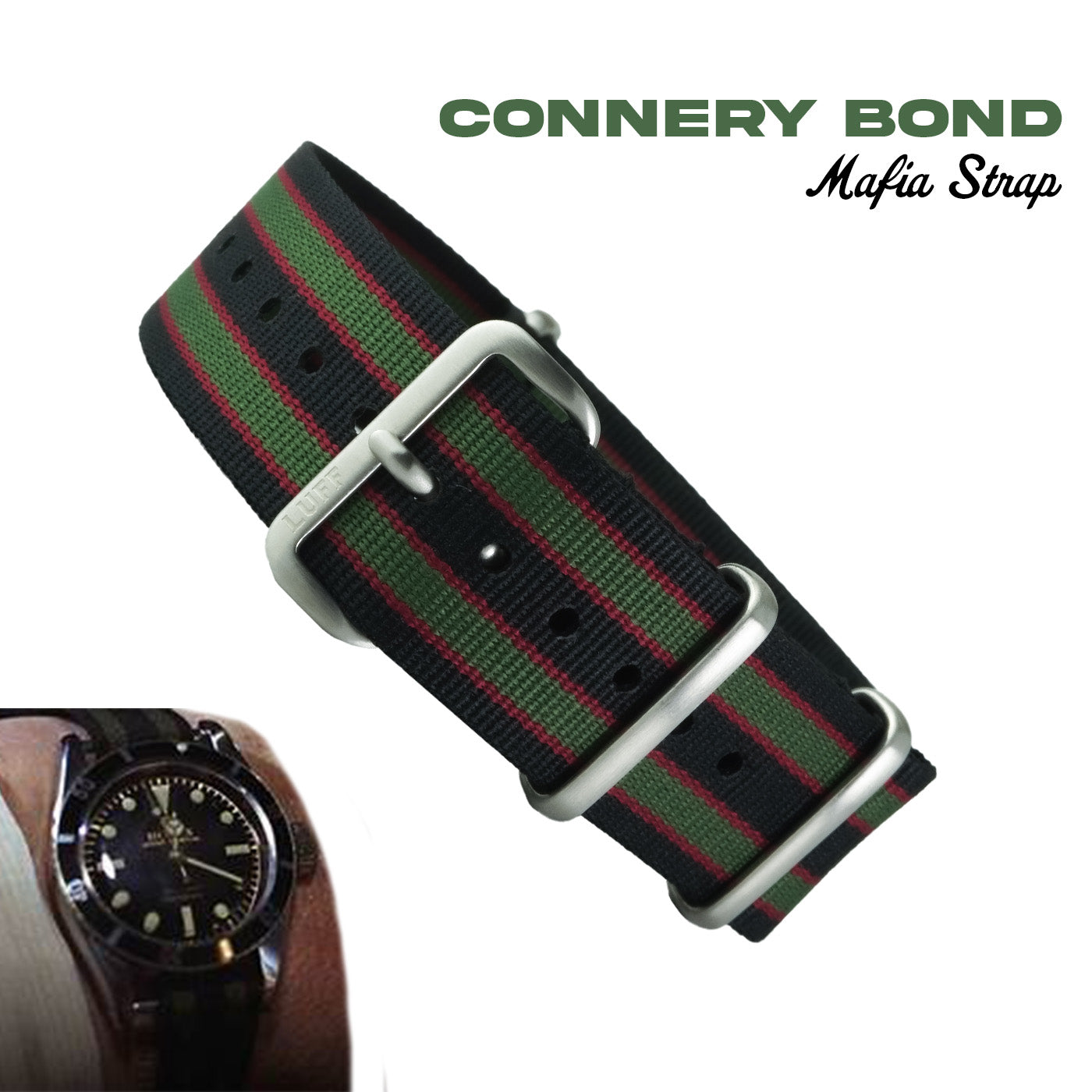 Connery Vintage Bond 20mm - Mafia Strap (4331778932823)