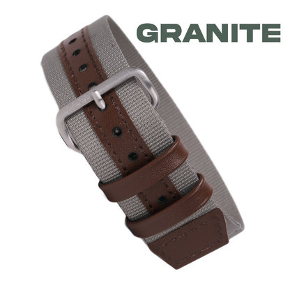 Leather Backed Earth Toned Mafia Strap 20mm
