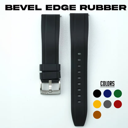 Bevel Edge FKM Rubber Strap