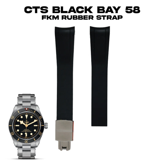 CTS Black Bay 58 FKM rubber strap