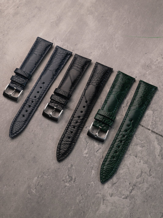 Ostrich Leather Strap - Monarch Label