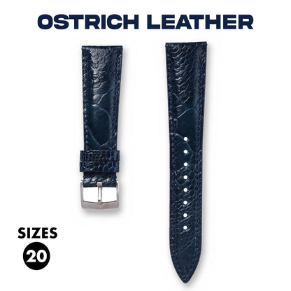 Ostrich Leather Strap - Monarch Label
