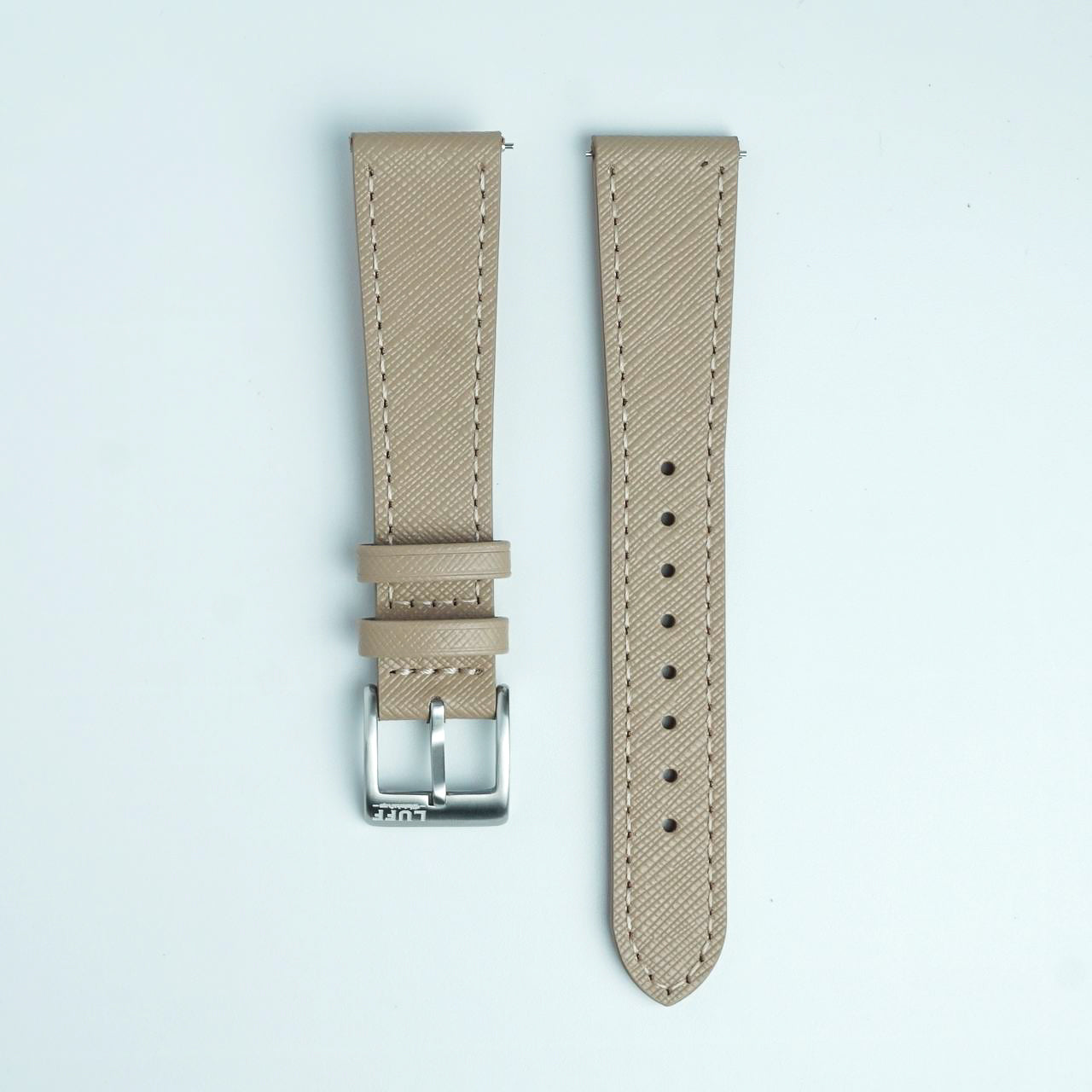 Cream Saffiano Leather Strap (6873843105879)