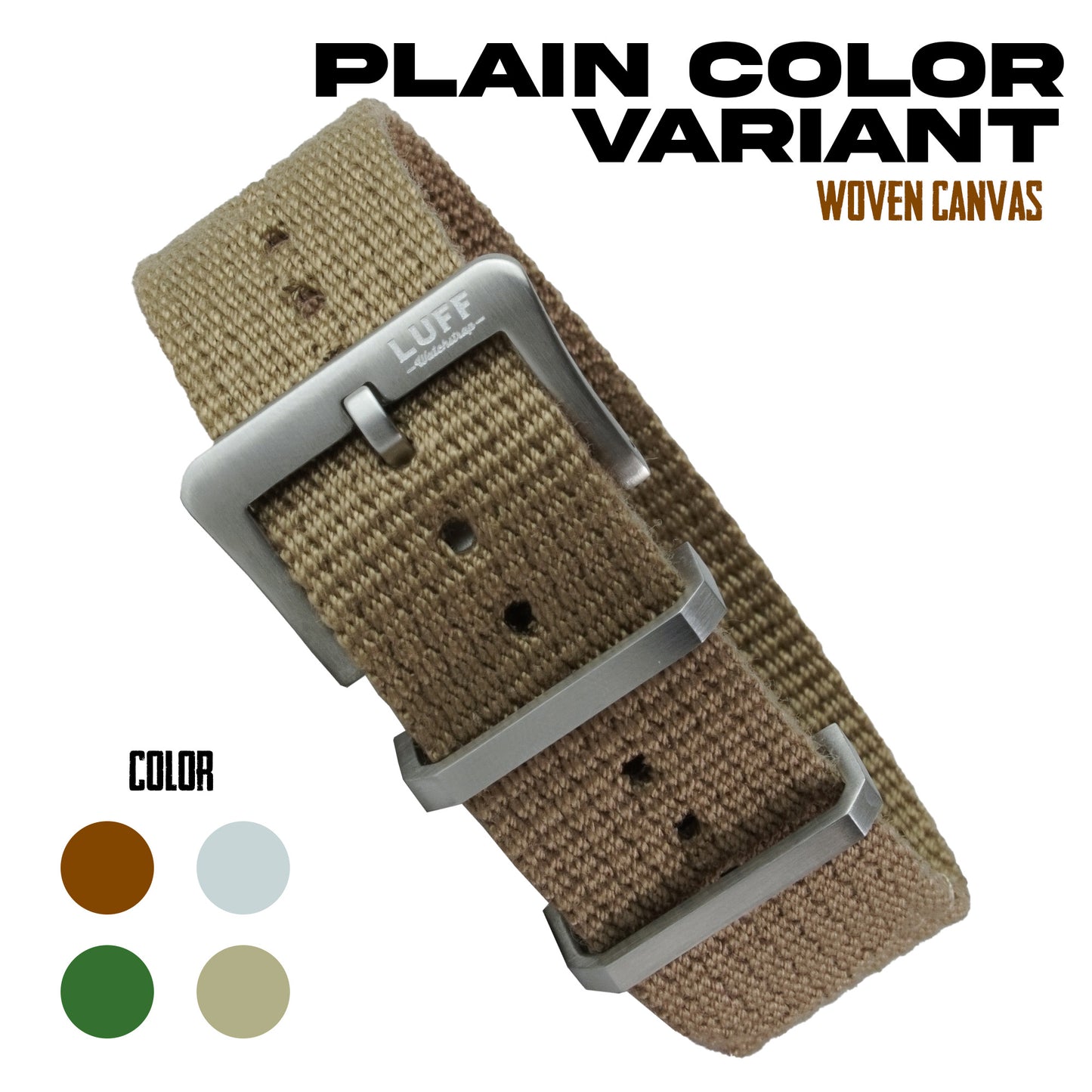 Woven Canvas 20mm - Plain Color Variant