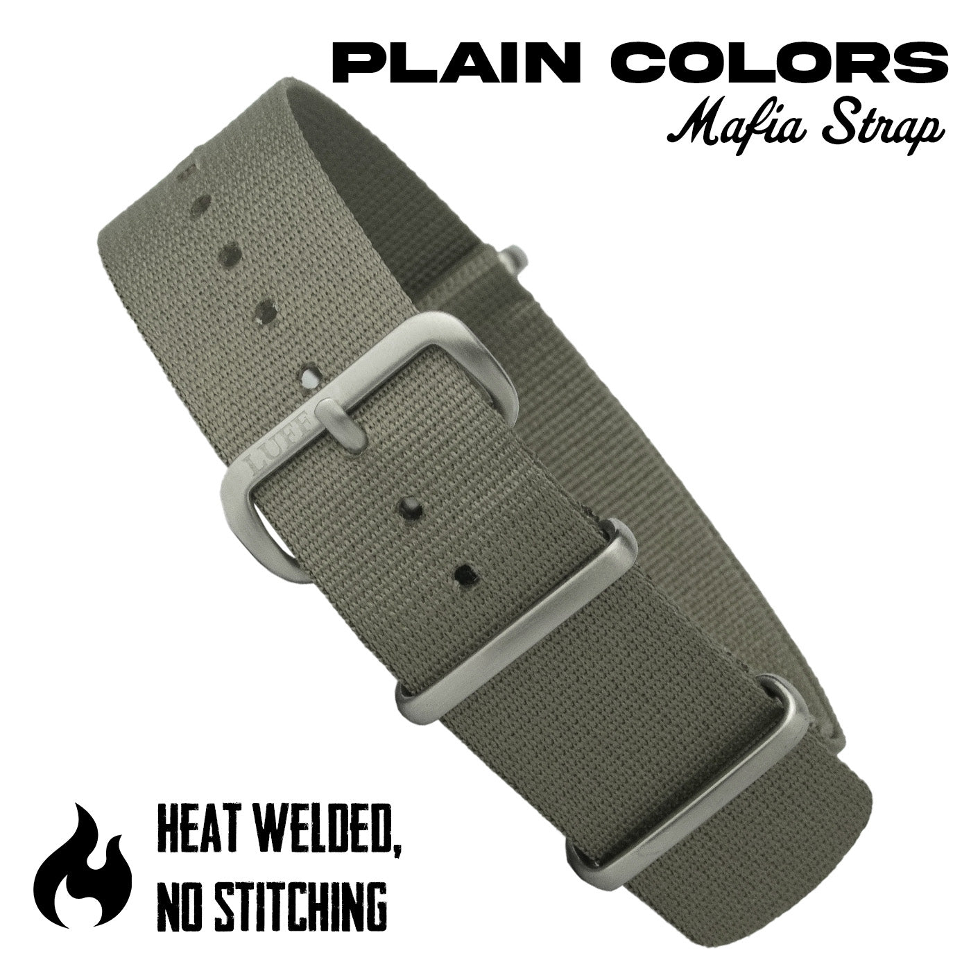 Heat-Welded Plain Color Variant Mafia Strap 18, 20mm