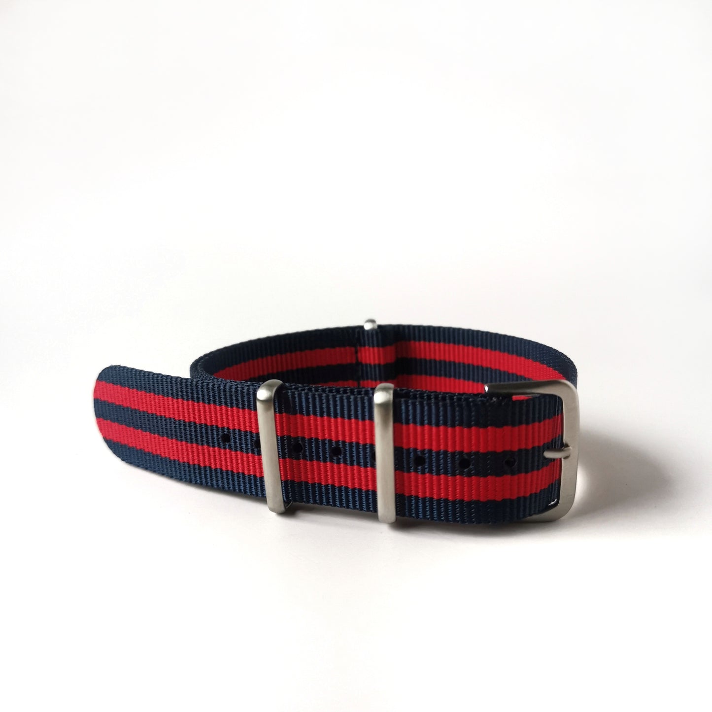Blue with red stripes - Premium Nato Strap (4331776639063)