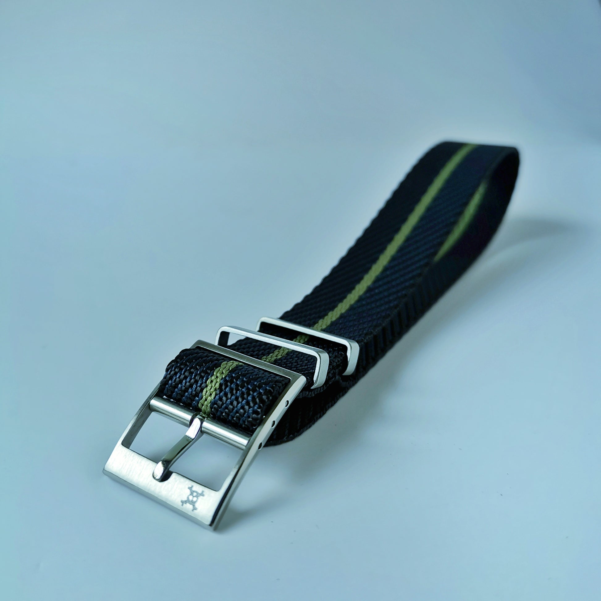 Nautical with Green stripes - Woven strap (3717709135923)