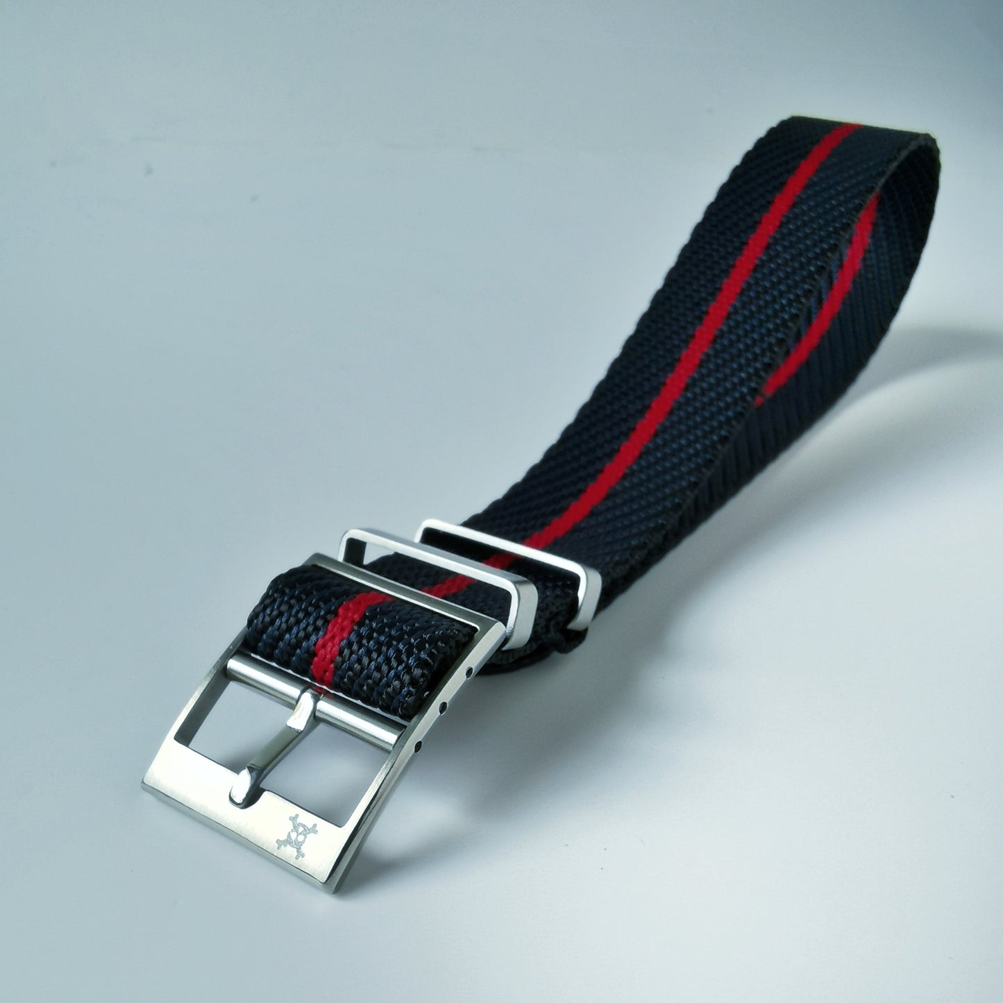 Nautical with Red stripe - Woven strap (3717724045363)