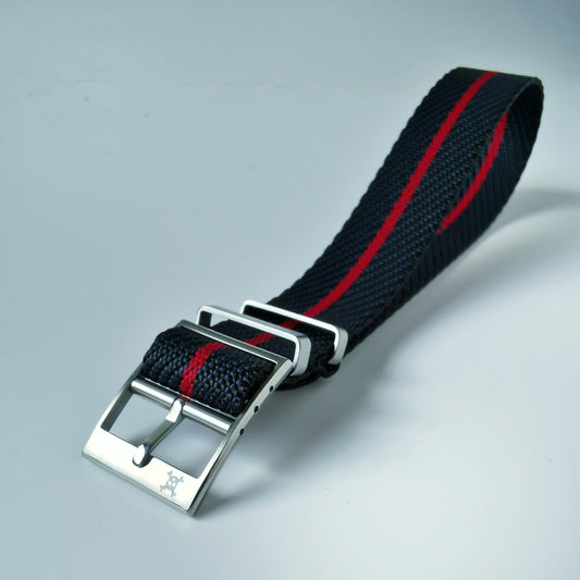 Nautical with Red stripe - Woven strap (3717724045363)