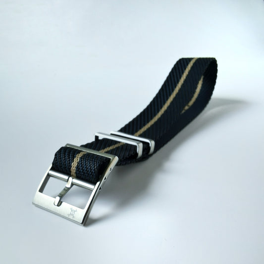 Nautical with Beige stripes - Woven strap (3717710282803)