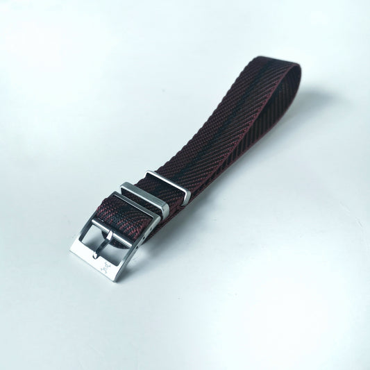 Crimson with Black Stripes - Woven strap (4656208248919)